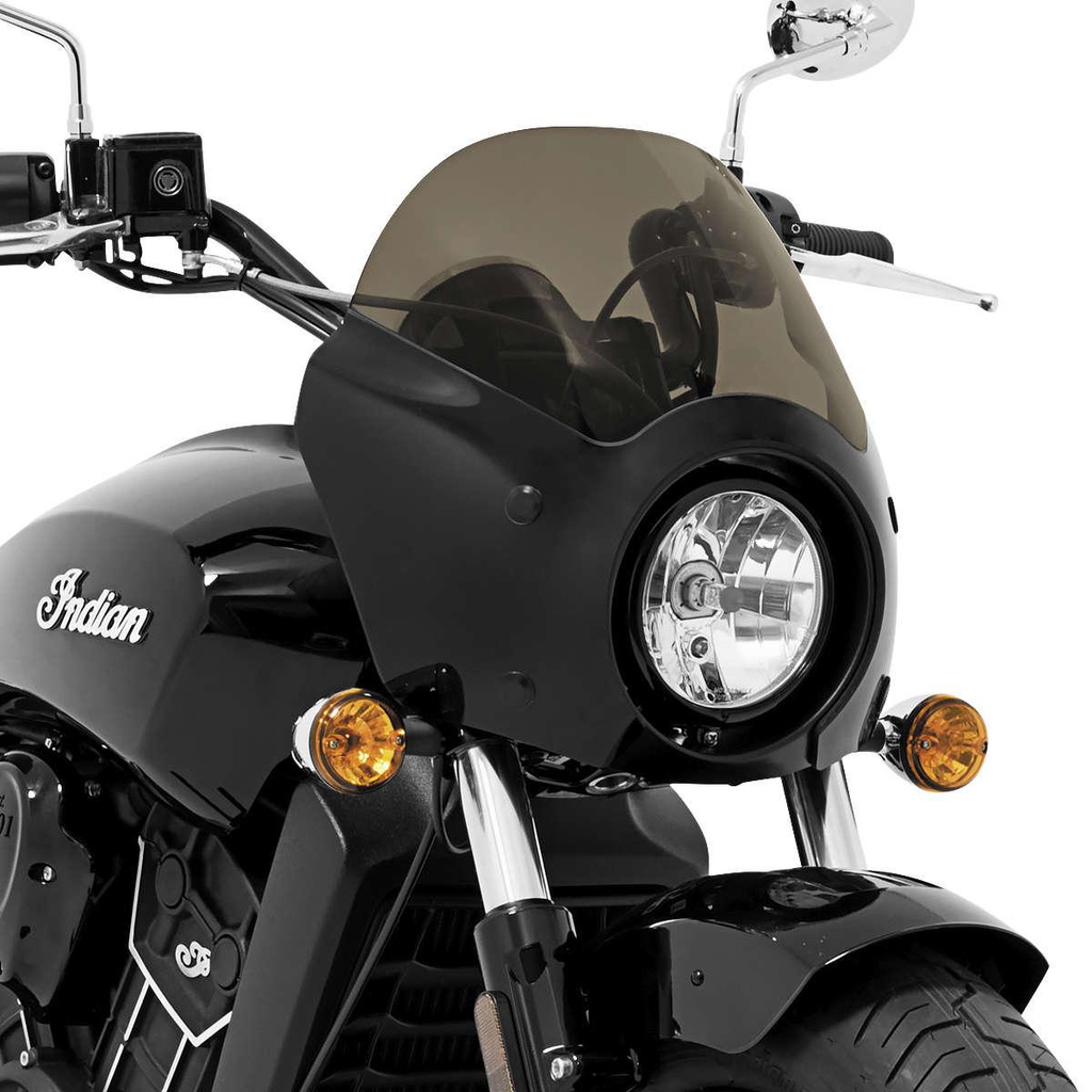 Memphis Shades Plates-Only Mount Kit For Cafe Fairing - Fits Harley Dyna FXD 2007-2010, Black - View #6