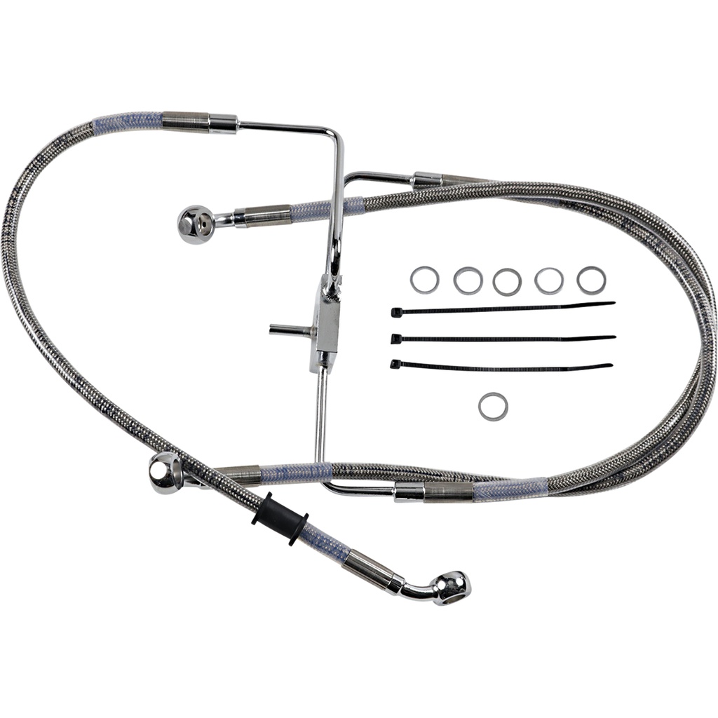 Drag Specialties Stainless Steel Braided Brake Line Kit Parts Giant