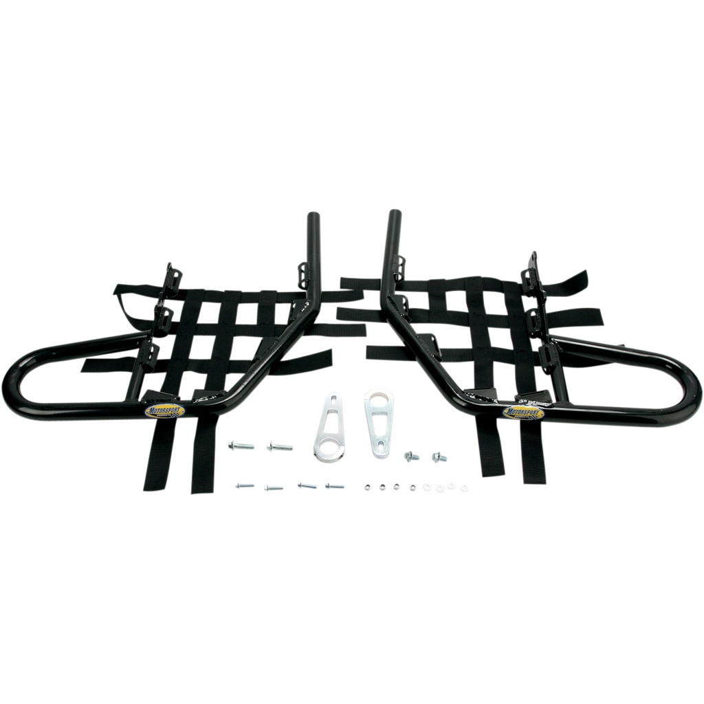 Motorsport Products EZ-FIT Nerf Bars For ATVs - Silver Aluminum, 11/2-Inch Webbing, Max 50-Inch Width