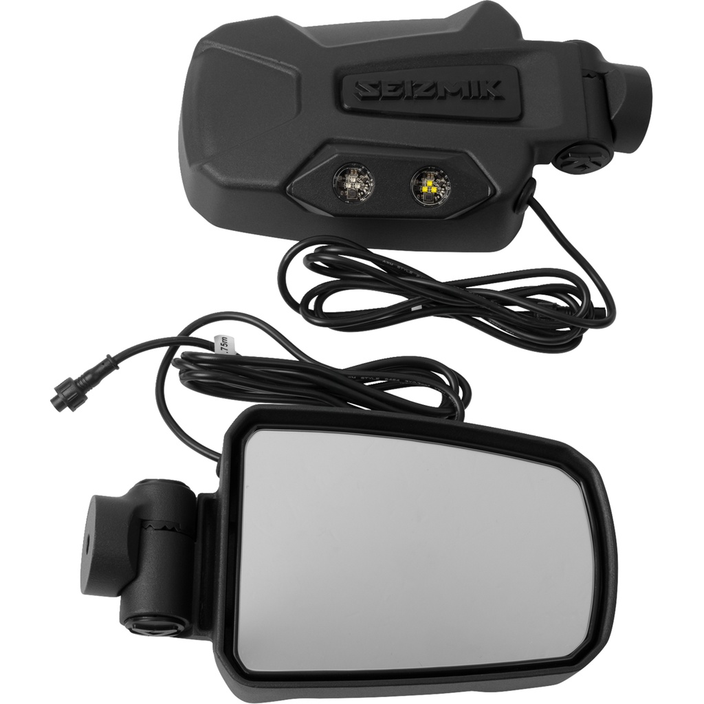 Seizmik ROPS LED Pursuit Night Vision UTV Side View Mirrors 1.75