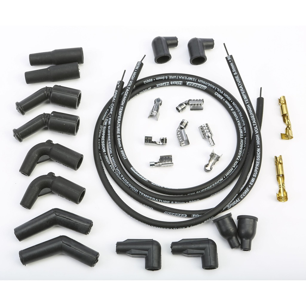 Spark Plug Wires 10.4mm Black For Harley Davidson Big Twin (1999-2017) FXD Dyna & Softail Models 10.4mm Taylor 409 Wire Set - Foto 6