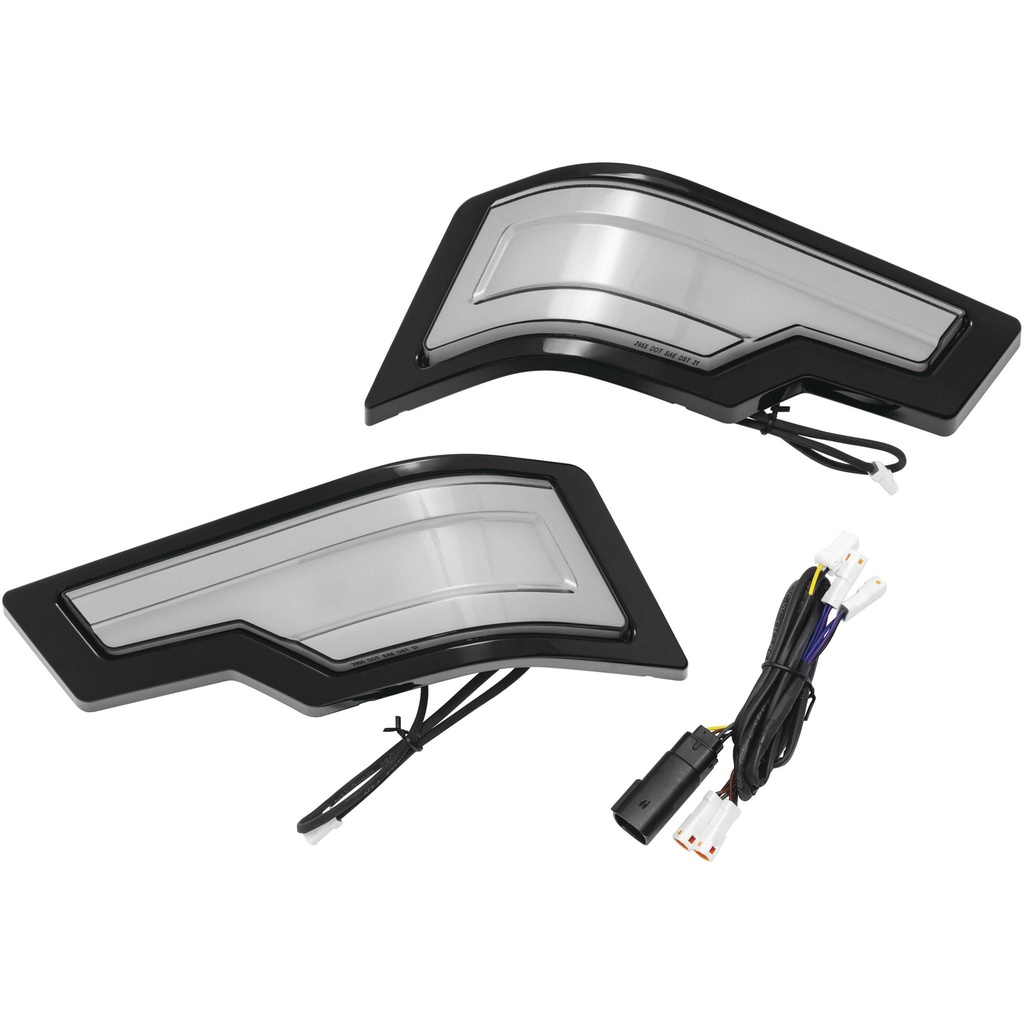 Kuryakyn 6910 Tri-Line Accent Trim For Rear Tour-Pak Lights - Chrome Set