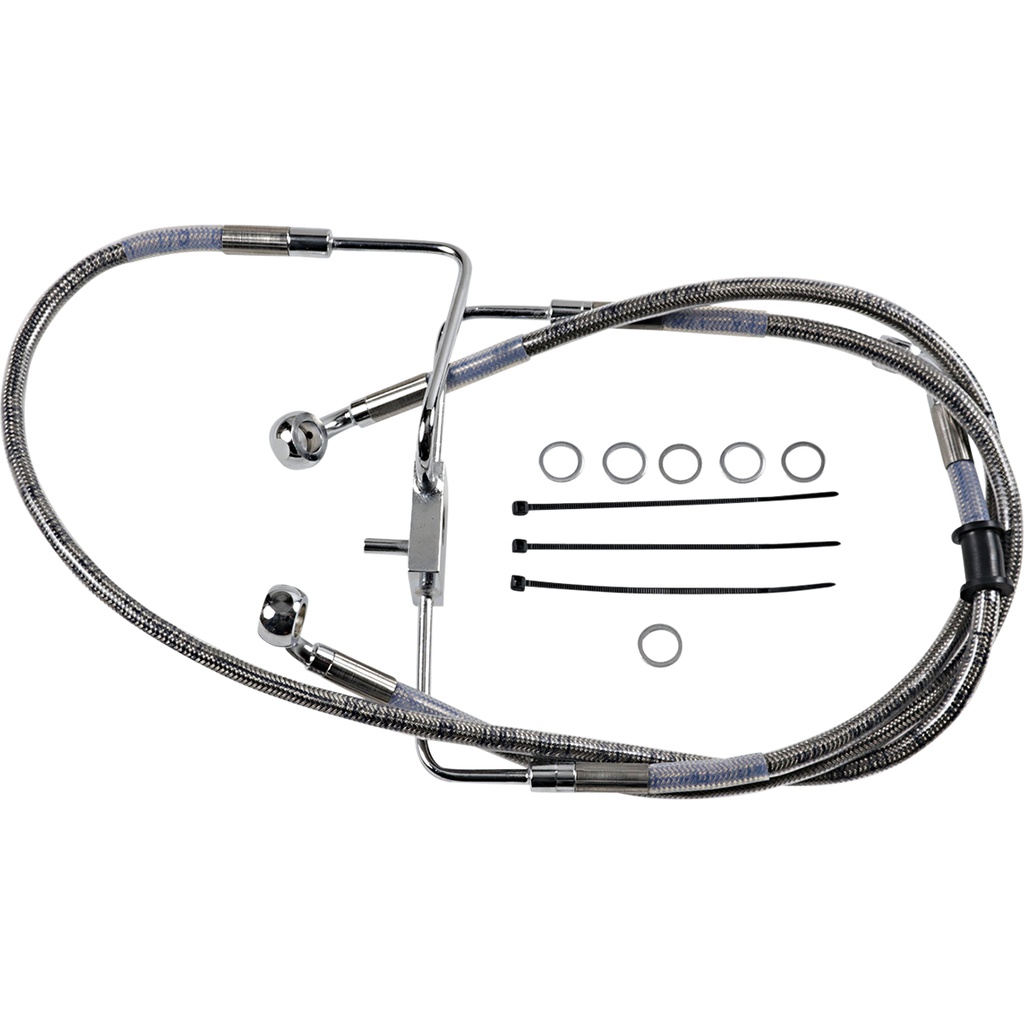 Drag Specialties Stainless Steel Braided Brake Line Kit Parts Giant