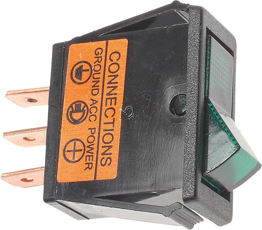 Standard Universal Illuminated On/Off Switch Green - Parts Giant