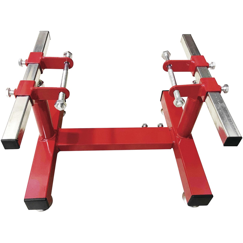 BikeMaster Adjustable MX Engine Stand Red - Parts Giant