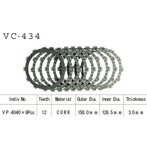 Vesrah Complete Clutch Kit for Kawasaki KM100 1976-1981